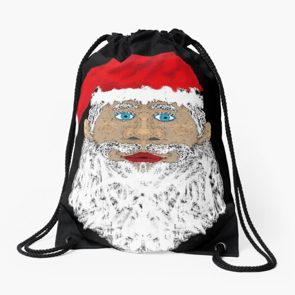 Santa Claus Drawstring Bag