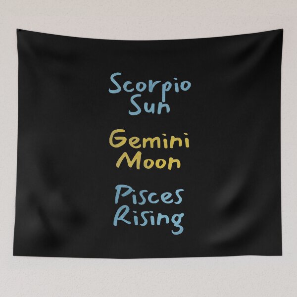 Item preview, Scorpio Sun Gemini Moon Pisces Rising Text designed and sold by leomooncreates.