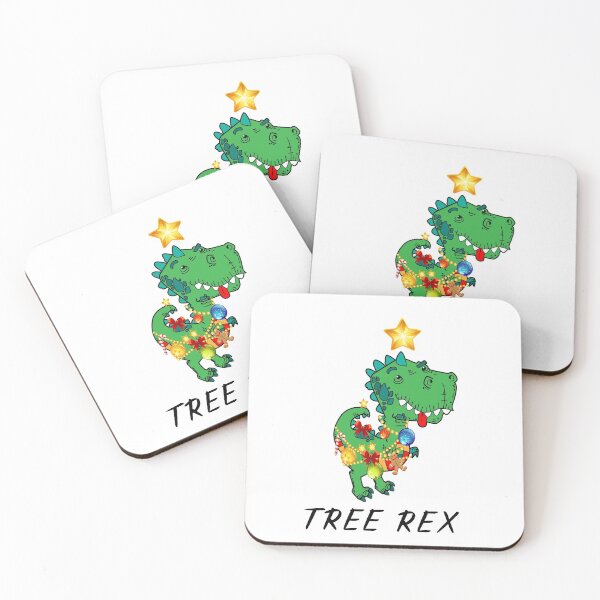 Item preview, FUNNY HAPPY CUTE TREE REX DECORATES HIMSELF AWESOME DESIGN FOR NEW YEAR CHRISTMAS  designed and sold by thebaronart.
