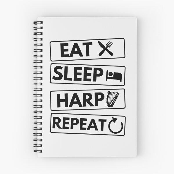 Item preview, Eat Sleep Harp Repeat designed and sold by good vibes clothing.
