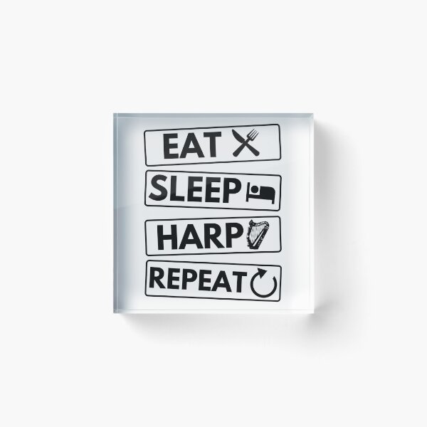 Item preview, Eat Sleep Harp Repeat designed and sold by good vibes clothing.
