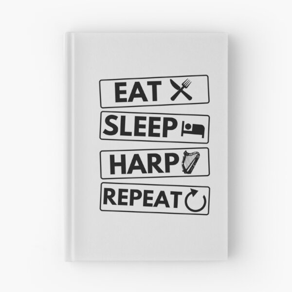 Item preview, Eat Sleep Harp Repeat designed and sold by good vibes clothing.
