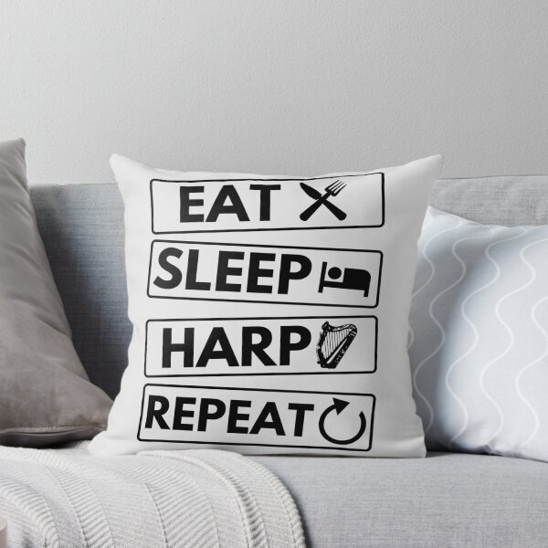 Item preview, Eat Sleep Harp Repeat designed and sold by good vibes clothing.