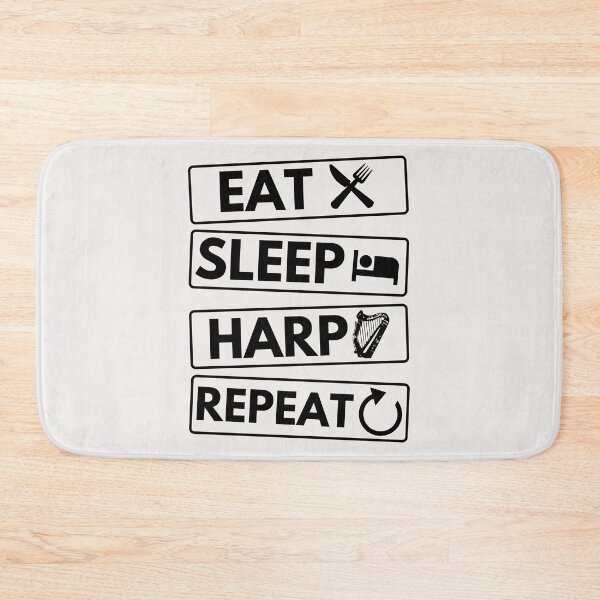Item preview, Eat Sleep Harp Repeat designed and sold by good vibes clothing.
