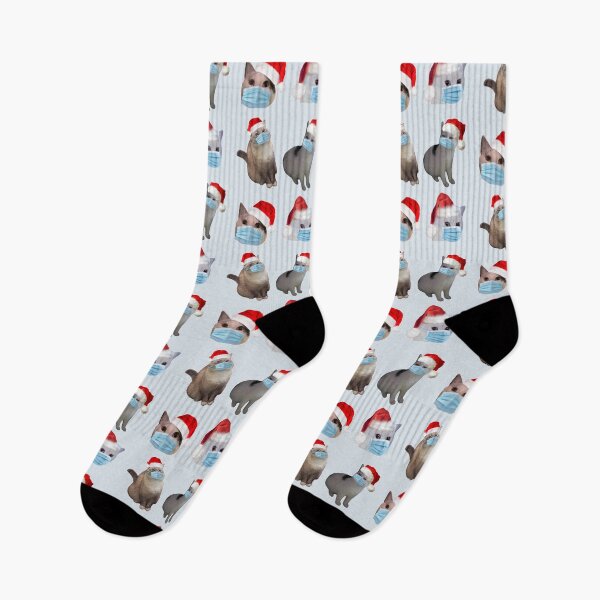 Item preview, christmas social distancing meme cats with masks pack  designed and sold by promisesarelies.