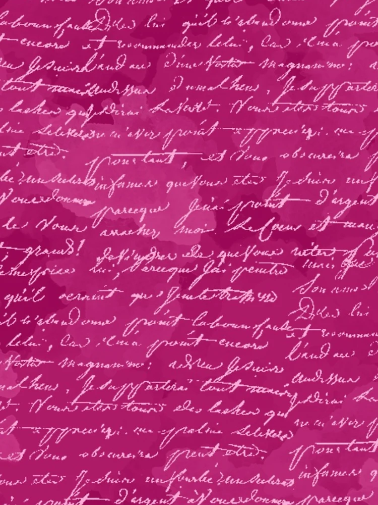 Thumbnail 5 of 5, iPhone Case, Script on Cerise designed and sold by ReesDesigns.