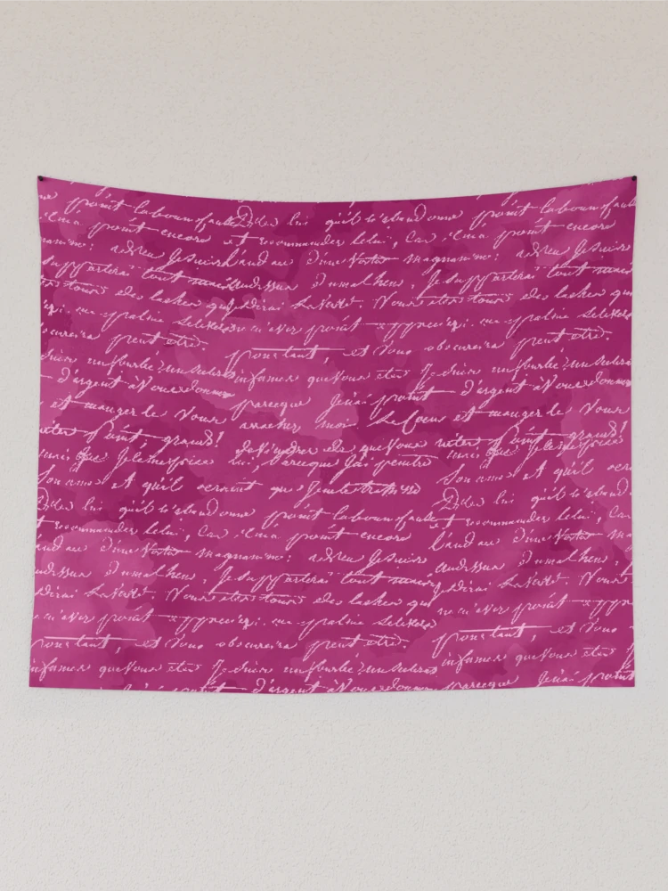 Thumbnail 2 of 3, Tapestry, Script on Cerise designed and sold by ReesDesigns.