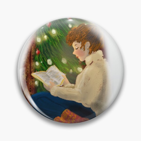 Item preview, Cozy Reading By Christmas Tree designed and sold by RainbowStudio.