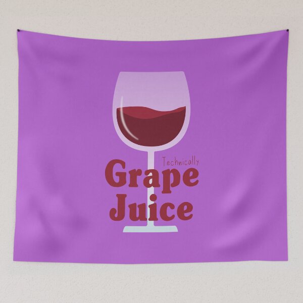 Item preview, Technically Grape Juice - Glass of red wine designed and sold by Happy Puppy Print On Demand.