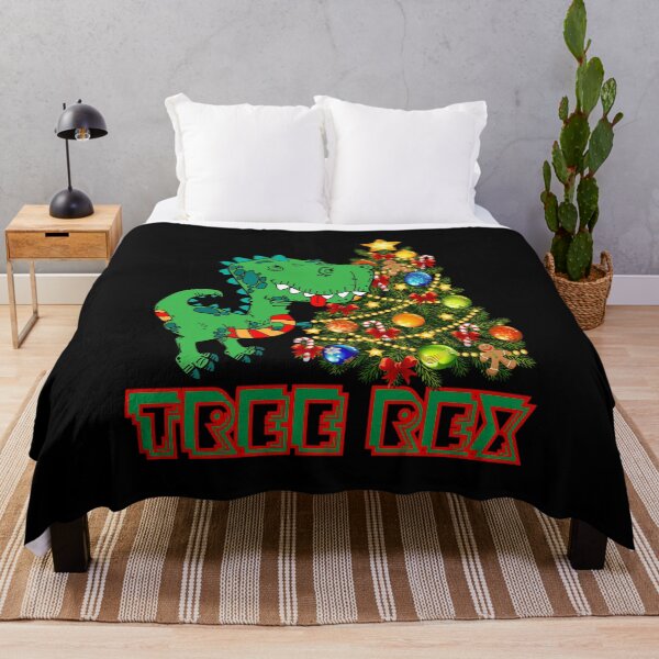 Item preview, FUNNY HAPPY CUTE TREE REX DECORATES XMAS TREE RED AND GREEN AWESOME DESIGN FOR NEW YEAR CHRISTMAS designed and sold by thebaronart.