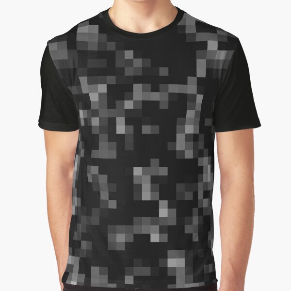 Vista previa del artículo con la obra «Black Colored Pixels», diseñado y vendido por Eatmyshirtz.