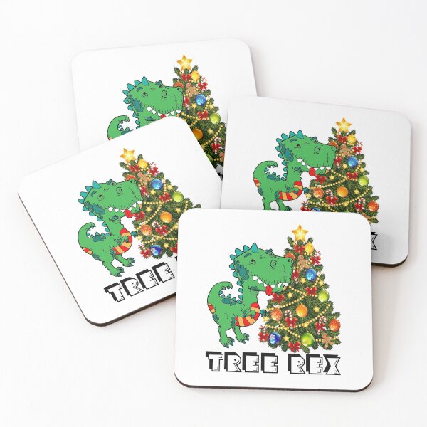 Item preview, FUNNY HAPPY CUTE TREE REX DECORATES HIMSELF AWESOME DESIGN FOR NEW YEAR CHRISTMAS  designed and sold by thebaronart.
