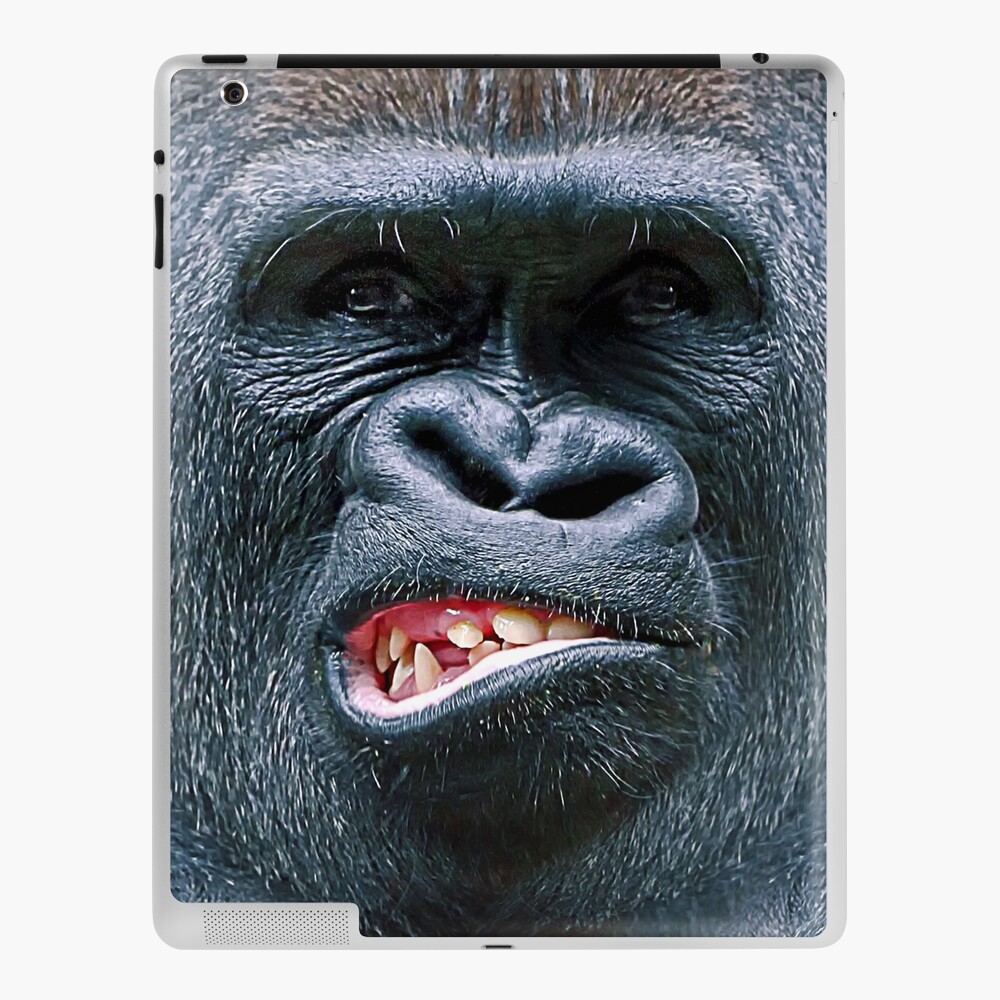 Silverback Western Lowland Gorilla Smiles Animals Gifts Greeting Card for  Sale by Dolphin Graphic