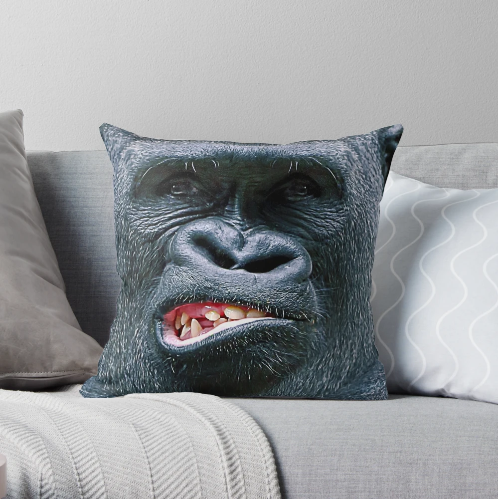 Gorilla Print Square Pillow 