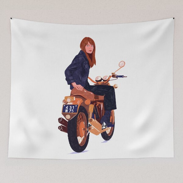 Item preview, Francoise Hardy - 1960s french pop icon - Pencil illustration designed and sold by JustineLecouffe.