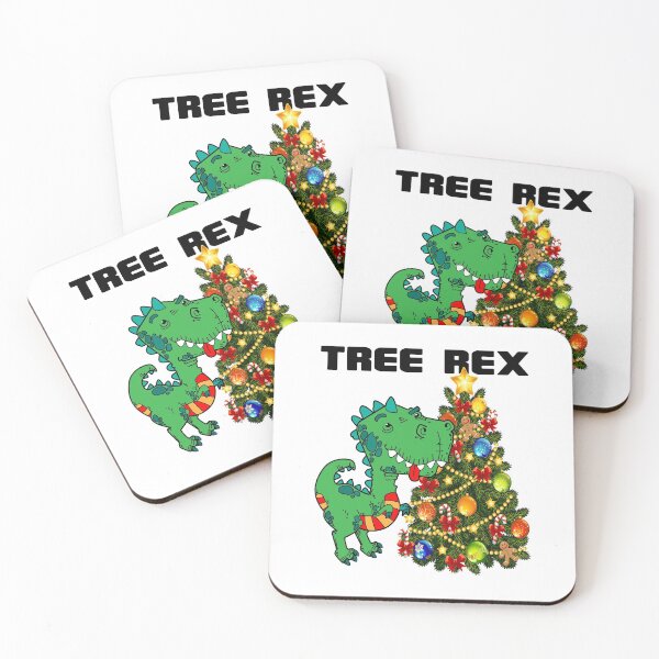 Item preview, FUNNY HAPPY CUTE TREE REX DECORATES XMAS TREE AWESOME DESIGN FOR NEW YEAR CHRISTMAS  designed and sold by thebaronart.