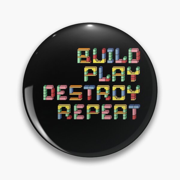 Item preview, Construir Jugar Destruir Repetir Building Blocks Master Builder designed and sold by Dressed For  Duty.