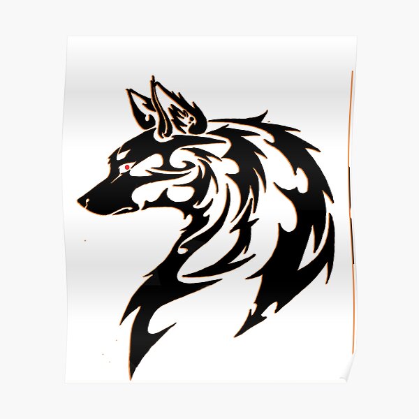 Pósters: Tatuaje De Lobo De Noche Oscura | Redbubble