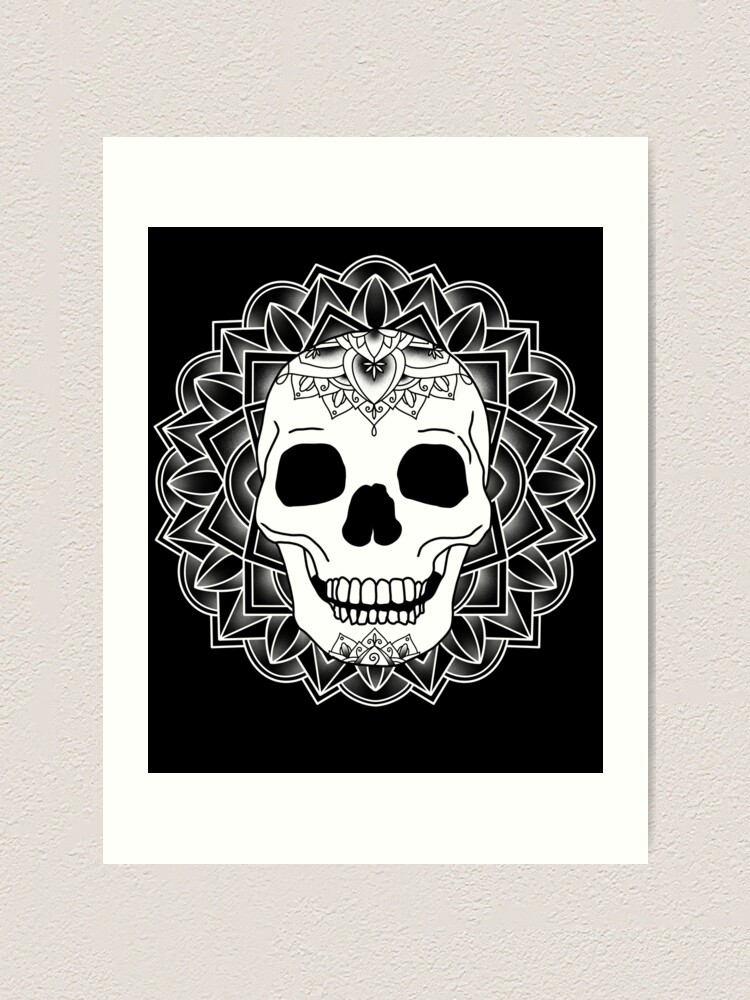 Wall Art Print, Skull Tattoo Design