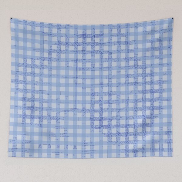 Item preview, Bold Blue Australia Map Gingham designed and sold by maccm.
