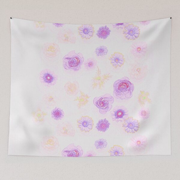 Item preview, Pastel Pressed Flower Art Print designed and sold by JoyforU.