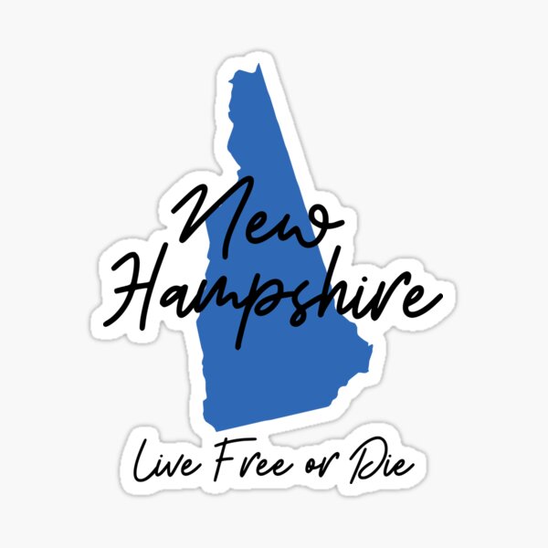"New Hampshire State Motto Live Free or Die" Sticker by Drs645 Redbubble