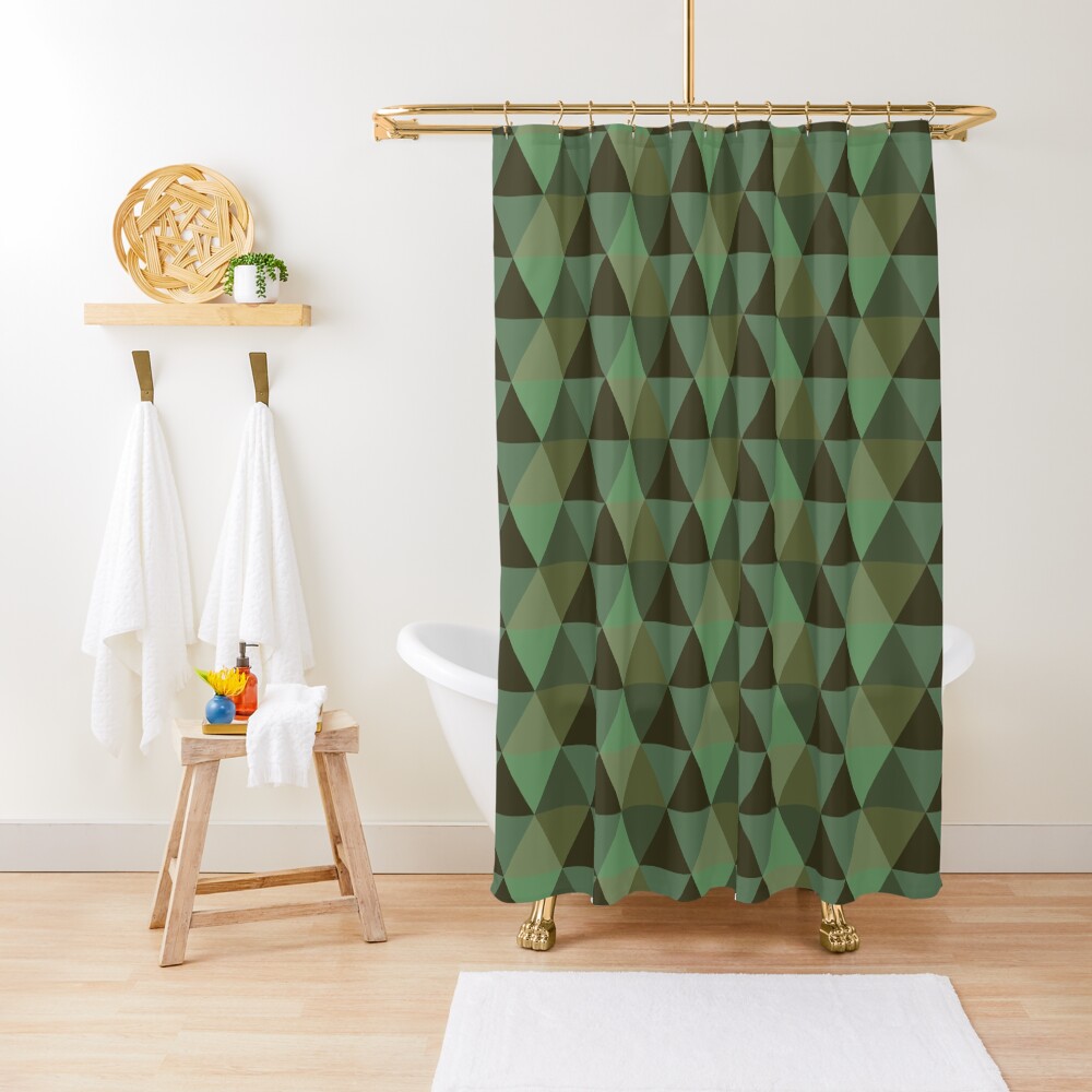 Earth Quilt Shower Curtain