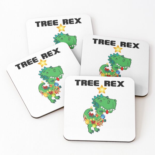 Item preview, FUNNY HAPPY CUTE TREE REX DECORATED DINOSAUR AWESOME DESIGN FOR NEW YEAR CHRISTMAS  designed and sold by thebaronart.