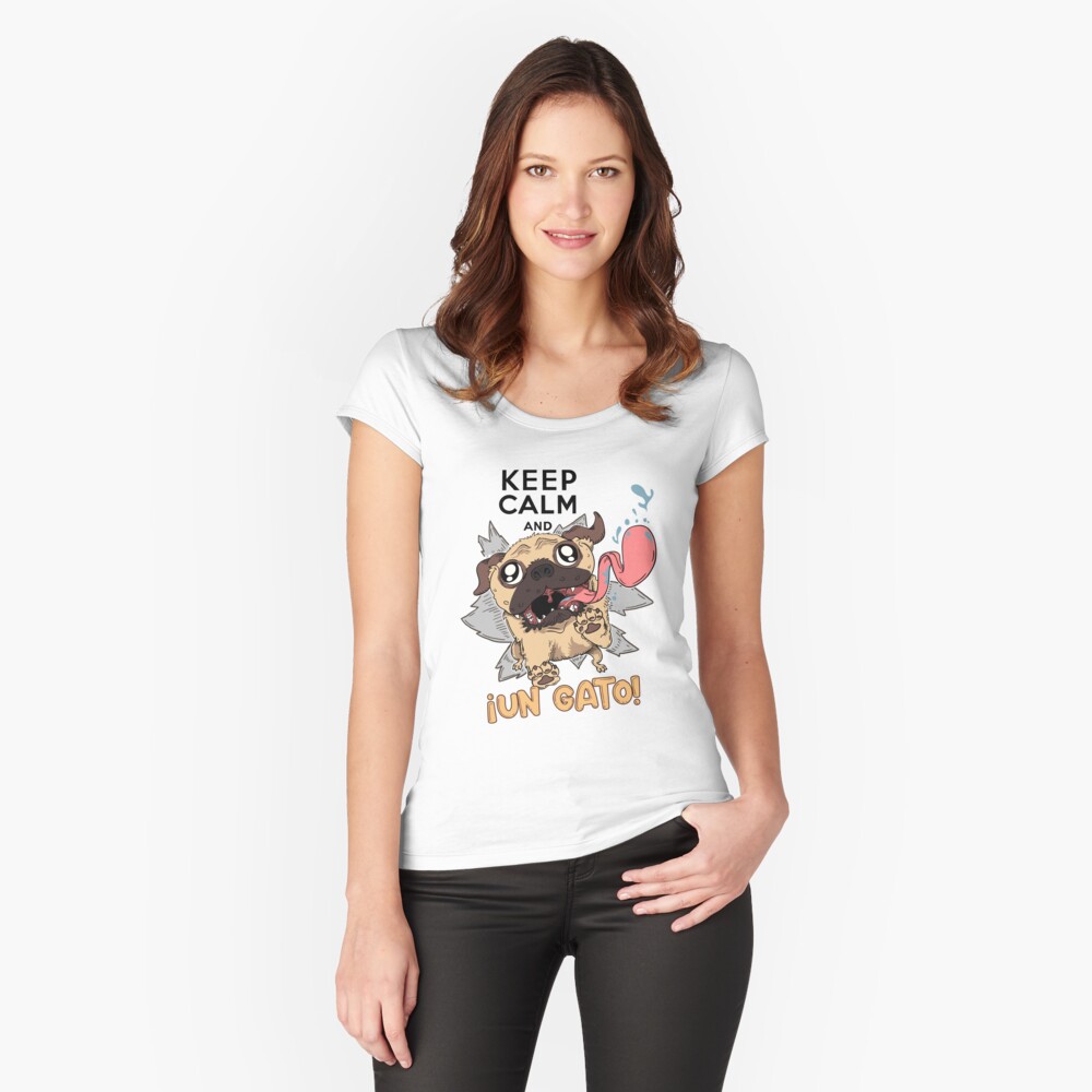 Vista previa del artículo con la obra «Camiseta entallada de cuello ancho», diseñado y vendido por camicaturas.