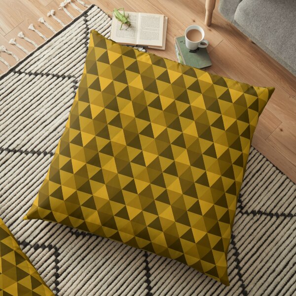 Gold Quilt Floor Pillow