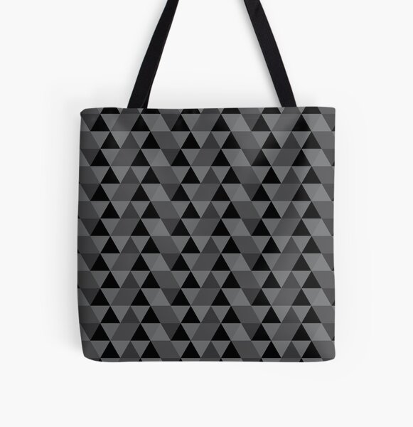Grey Quilt All Over Print Tote Bag
