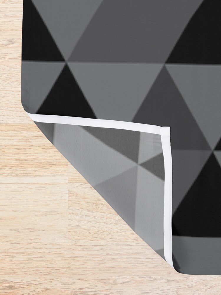 Alternate view of Grey Quilt Shower Curtain