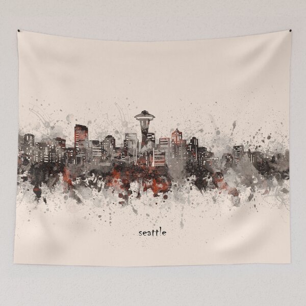 Item preview, seattle skyline designed and sold by BekimART2.