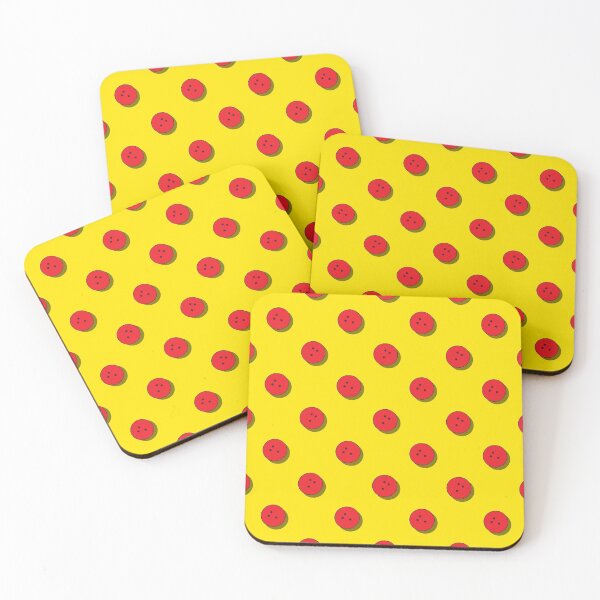 Item preview, Red ball for bowling pattern on a yellow background designed and sold by acidmit.