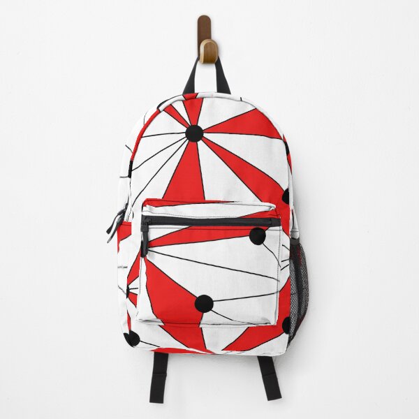 Item preview, Abstract geometric pattern - red and white. designed and sold by K.S ART.
