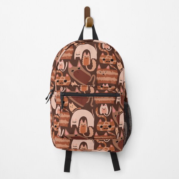 Item preview, Cats - Cute Tan and a Brown Slightly Wrong Cartoon Animal Pattern designed and sold by TheRainbowRoom.