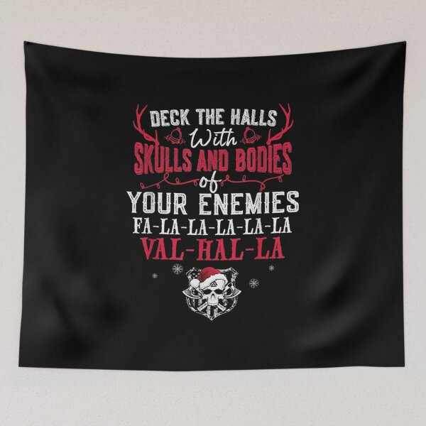 Item preview, Deck The Halls With Skulls And Bodies Fa-la Gift designed and sold by Bianka Langosh.