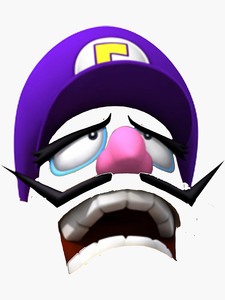 "Waluigi Face" Sticker by ChrisGinned | Redbubble