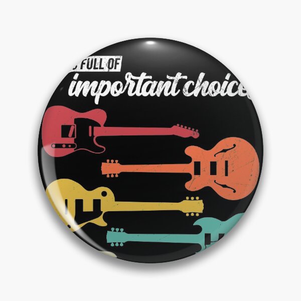 Artikelvorschau, Life Is Full Of Important Choices Retro Funny Guitarist entworfen und verkauft von majuga.