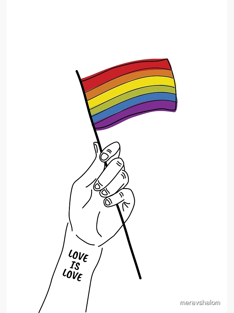 Pride Flag drawing - Pride, LGBTQ Pride, LGBT, Rainbow Poster for Sale by  meravshalom