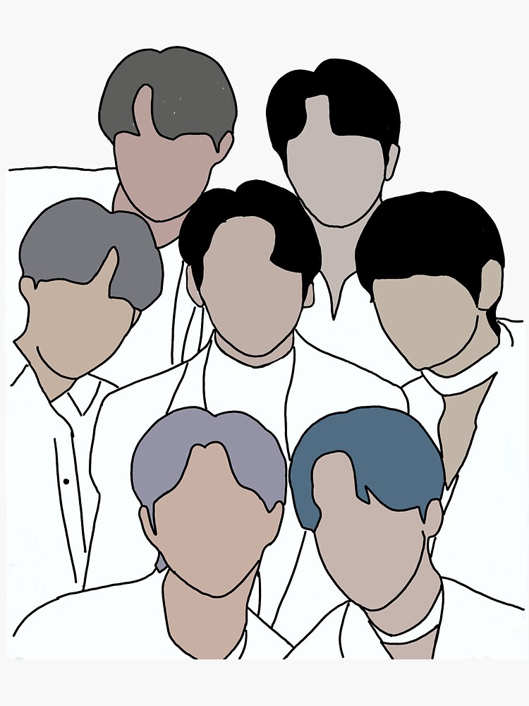 "BTS Silhouette " Sticker by love101 Redbubble