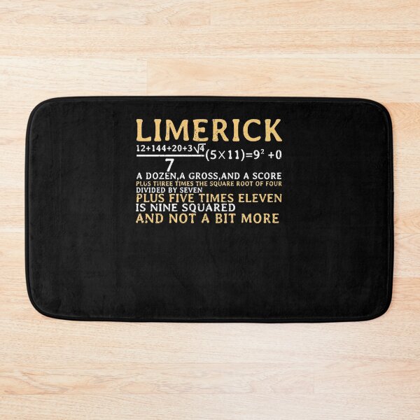 Item preview, Limerick Funny Math Joke Mathematics Teacher designed and sold by Sinful Charm.