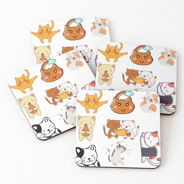 Item preview, Cute happy cub kitten - pack of 8 designed and sold by wiwiart.