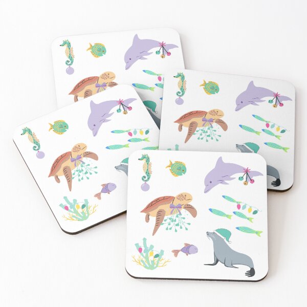 Item preview, Christmas under the sea stickers sea creatures designed and sold by Wildflow Creations.