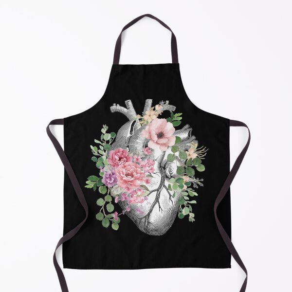 Item preview, Bloom Floral Heart Human Anatomy pink roses flowers designed and sold by Collagedream.