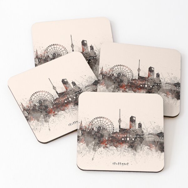 Item preview, stuttgart skyline designed and sold by BekimART2.