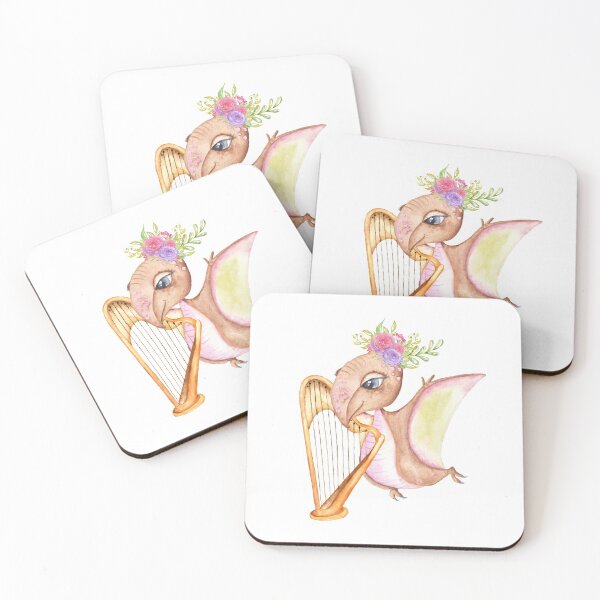 Item preview, Harp Playing Dinosaur designed and sold by iHeartDinosaurs.