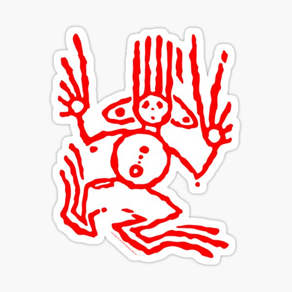 pictogram 3 in red Sticker