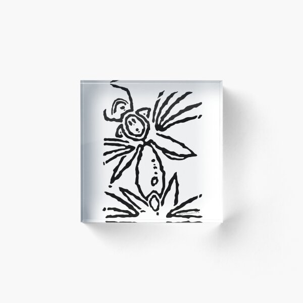 pictogram 4 in black Acrylic Block