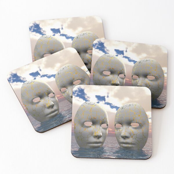 Item preview, Giant masks on water surface designed and sold by rolffimages.